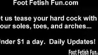 Worship our four sexy feet porn video